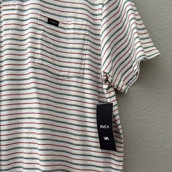 RVCA Men's Striped Polo Shirt - Picture 3 of 4